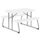 Emma and Oliver Aryka Kid's Easy Fold Waterproof, Stain and Impact Resistant Plastic Picnic Table with Benches and Steel Tube Frame